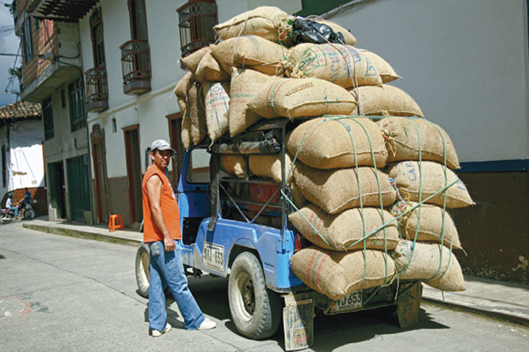 Carga de café en Colombia por encima del millón de pesos.