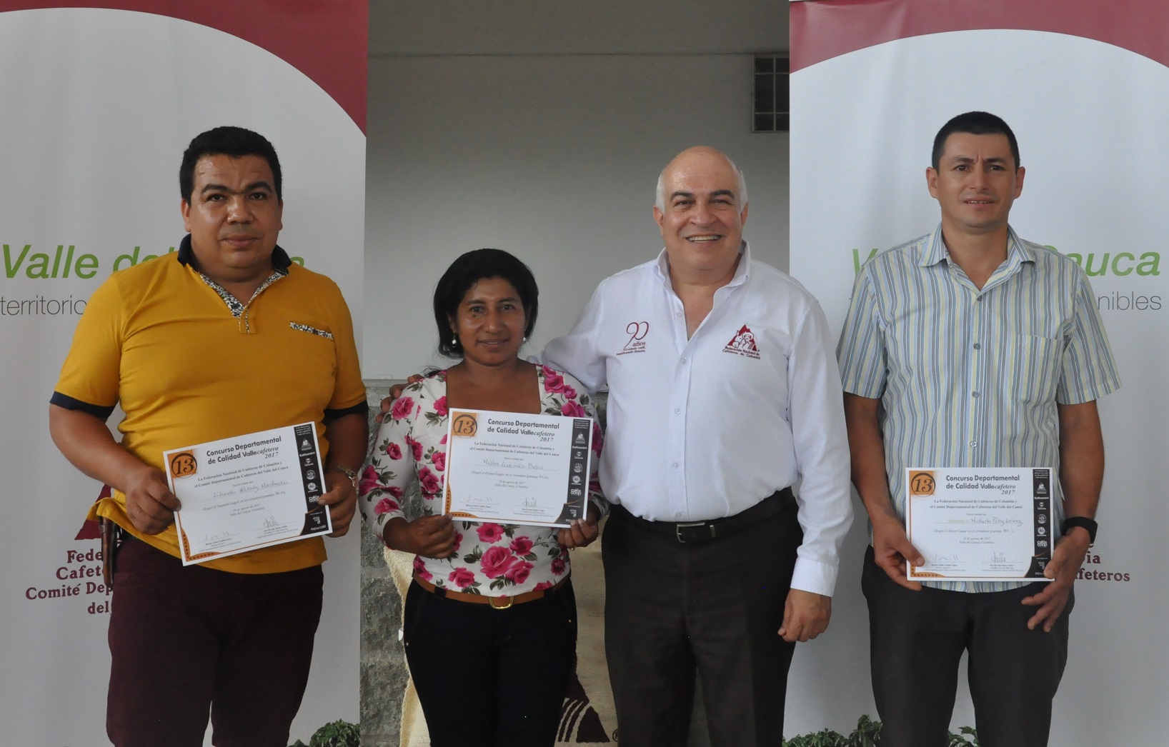 GANADORES DEL CONCURSO DE CALIDAD “VALLE CAFETERO 2017”