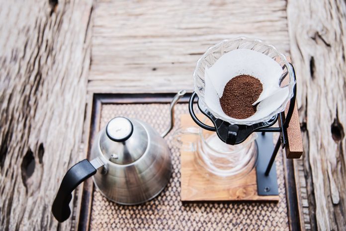 making-drip-coffee-in-vintage-coffee-shop